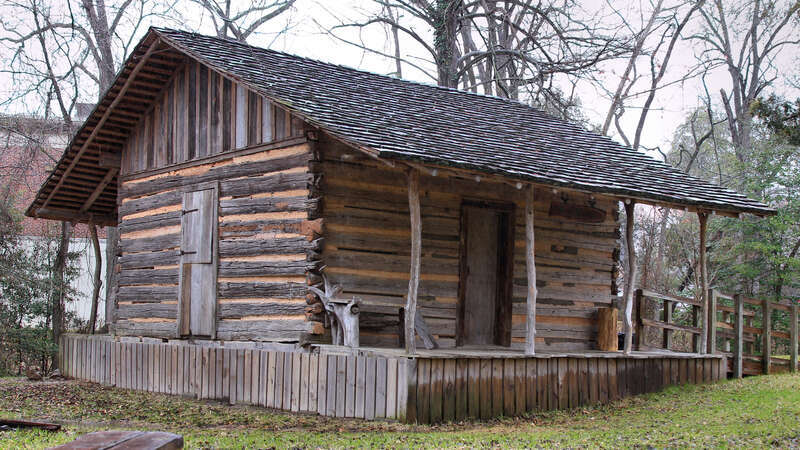 The Roberts-Ferris Log Cabin on the Sam Houston Memorial Museum Complex grounds in Huntsville, Texas, United States was built circa 1845. Sam Houston State University students relocated the cabin to its present location in 2001 and it was dedicated