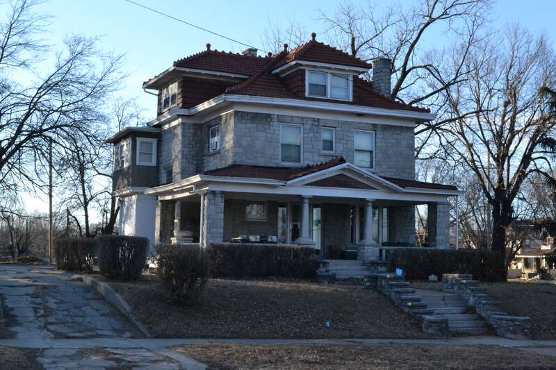 Theodore Shafer House in Kansas City, Kansas. Listed on the National Register of Historic Places.