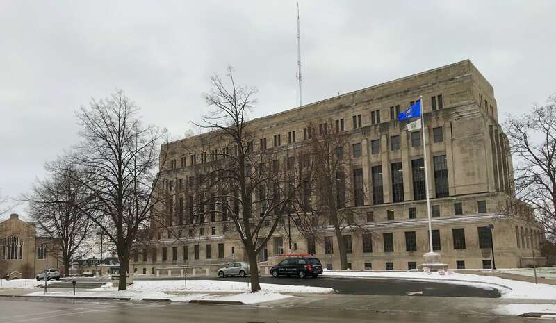 A November 2018 photo of the Sheboygan County Courthouse in Sheboygan, Wisconsin, United States.