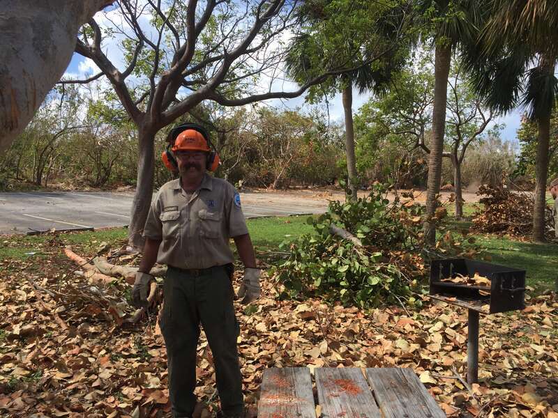 Team 2 clearing picnic area 9/23