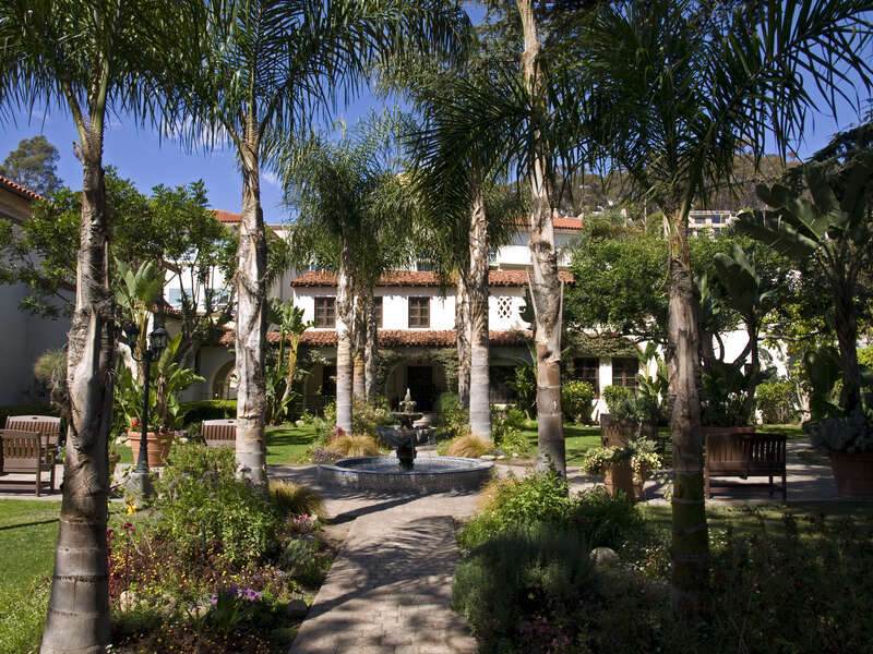 Courtyard of the mission San Buenaventura