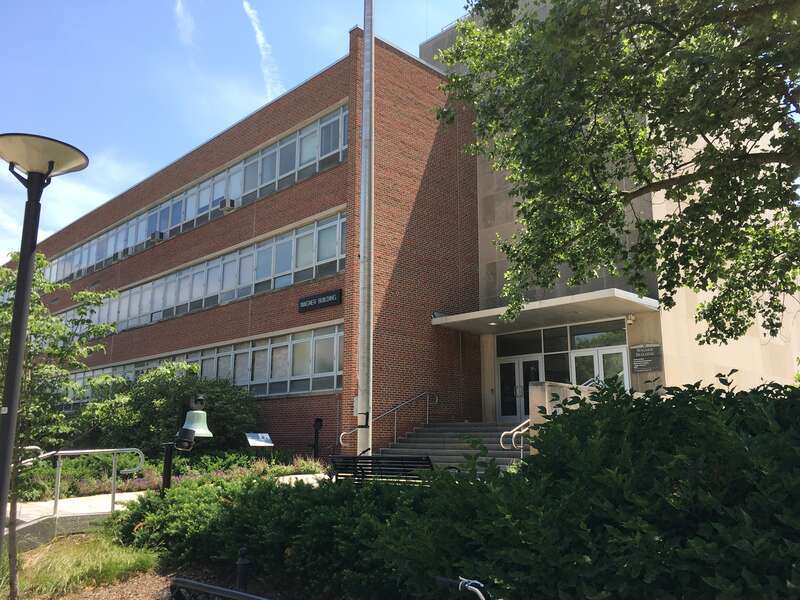 A building on the main (University Park) campus of the Pennsylvania State University.
Home of the Penn State Army ROTC.

A historic bell from the U.S.S. Pennsylvania is mounted outside.