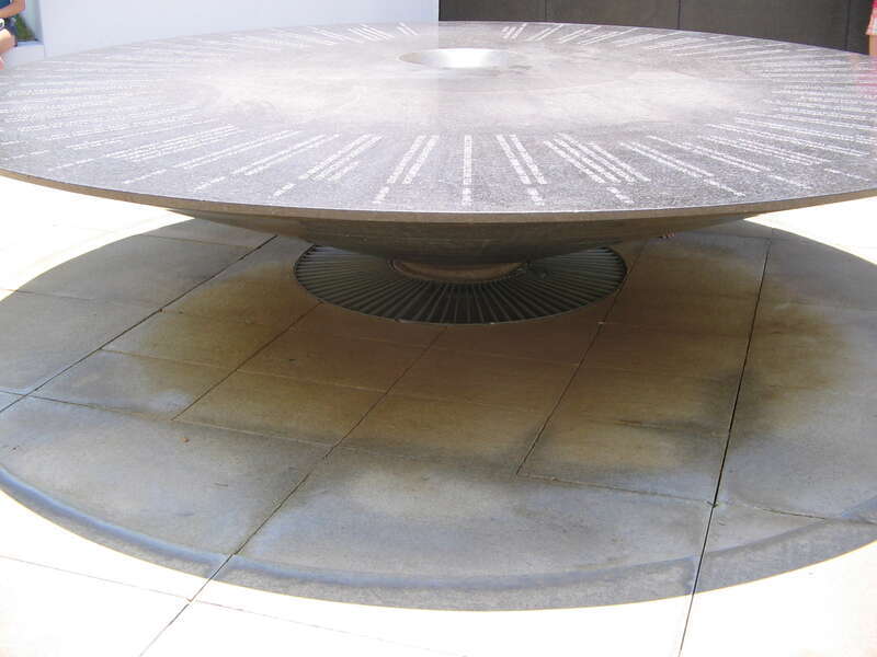 Part the Civil rights memorial.  There was no water running when I was there.