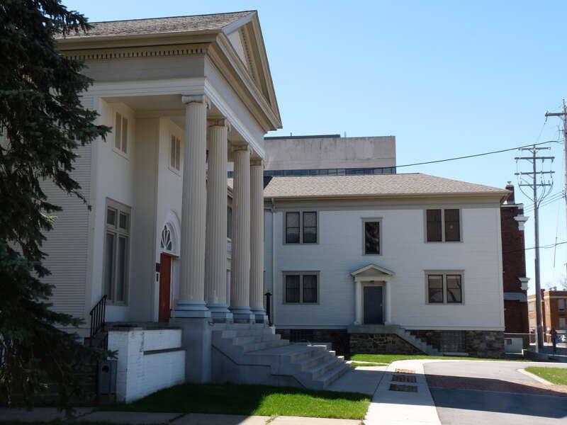 The Wausau Club in Wausau Wisconsin was a group of community leaders who joined around 1900 to promote business and civic interests.  The Neo-Classical building was built in 1901-1902.  Today it is listed on the National Register of Historic Places.