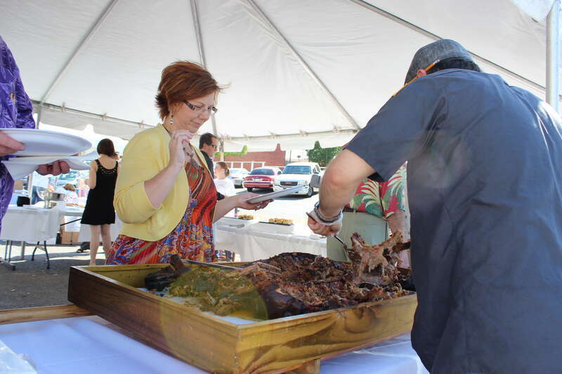 Wine Country Bistro and Bottle Shop on Line Avenue held its fourth annual "Wine and Swine" shindig on Sunday, April 22. As the event's name would suggest, the main attractions are wine - lots of varieties are available to sample - and pork cooked
