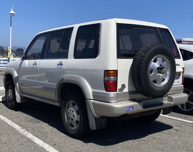 1997 Acura SLX photographed at the Santa Cruz Wharf, Santa Cruz, California. Somehow this is the second SLX I saw in five days.