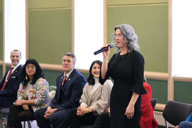 On Saturday, March 9, 2024, many Anchorage legislators participated in a Town Hall event at UAA's Cuddy Hall. Participants voiced concerns about topics ranging from education funding to energy and artificial intelligence.
Photo credit: "Photo used