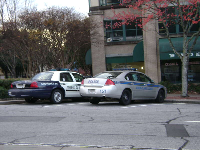Police Vehicles near the Athens Downtown Police Station (just around the corner) and parking garage, Athens GA