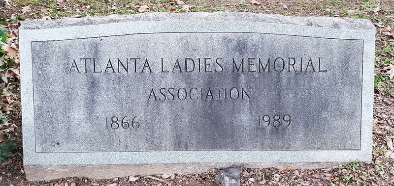 Marker near the Confederate Obelisk in Atlanta's Oakland Cemetery