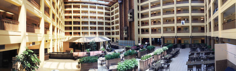 Atrium Embassy suites, Chicago, IL, USA - May 2014