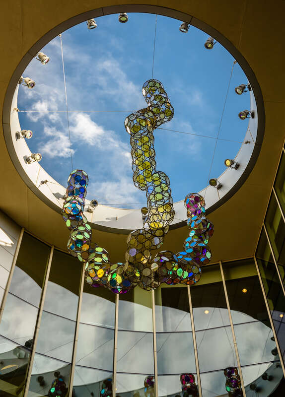 Atrium of UC Davis Blaisdell Medical Library