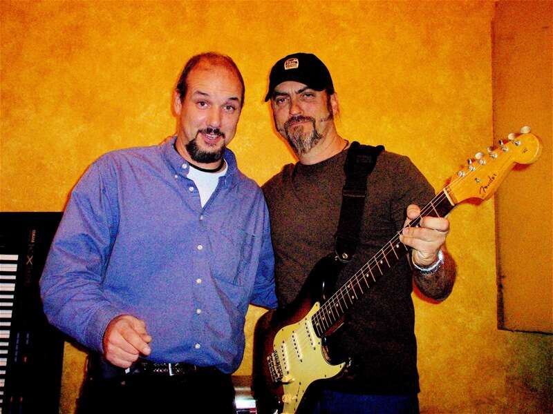 CJ with Steve Farris from Mr. Mister.