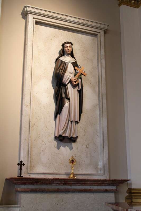 A statue of St. Catherine of Siena in the Cathedral of Saint Catharine of Siena in Allentown, Pennsylvania.