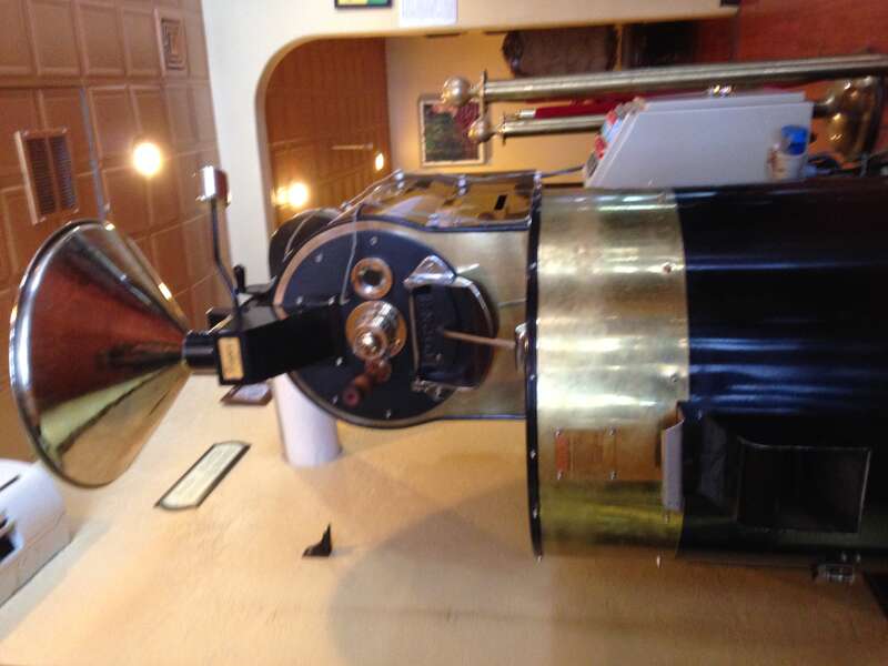 A coffee bean roaster at a roastery in Nashua, New Hampshire