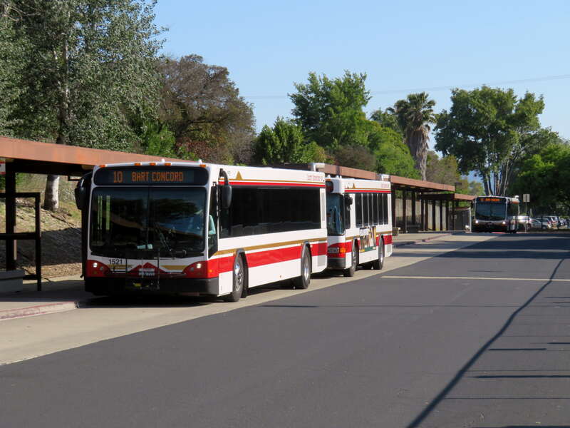 County Connection bus at Concord station in May 2018