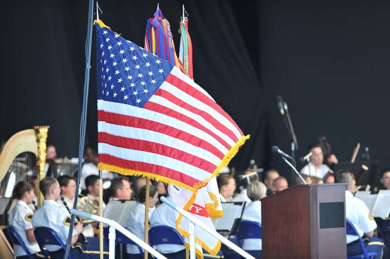 The musicians on stage where challenged by strong winds on stage on an otherwise beautiful Sunday afternoon.