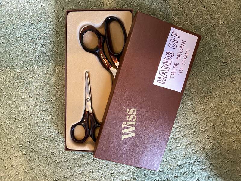 do not mess with mom's fabric scissors