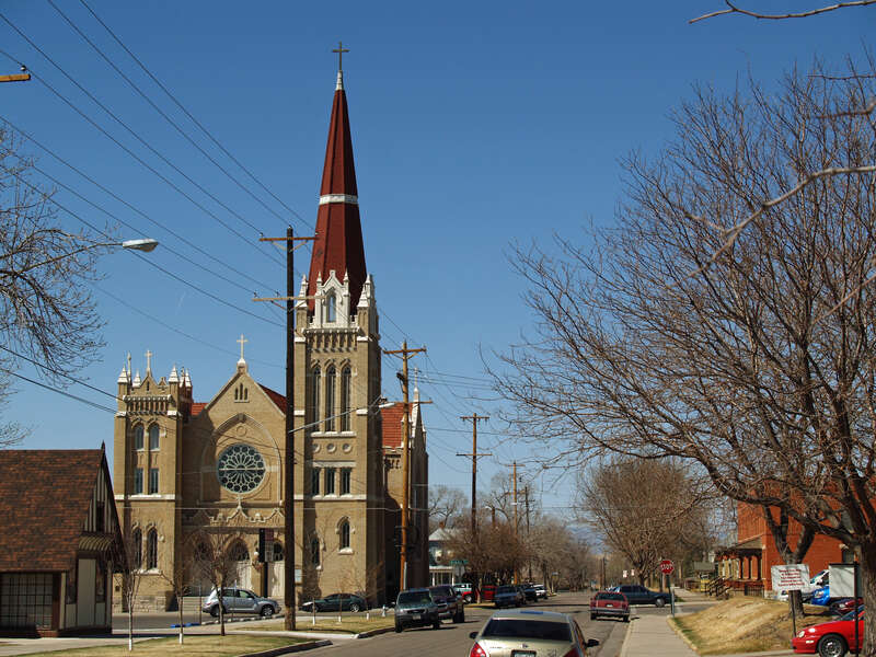 Cathedral of the Sacred Heart in downtown Pueblo, Colorado.