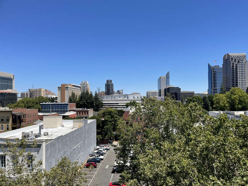 Taken while on the Waterfront Wheel, this is a view of Downtown Sacramento from the wheel.