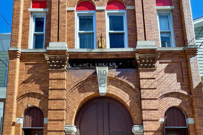 Detail view of the Excelsior Engine Co. No. 2 Firehouse in West New York, New Jersey. 





This is an image of a place or building that is listed on the National Register of Historic Places in the United States of America. Its reference number is