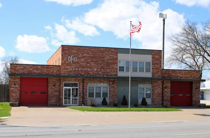 Fire Station No. 3 on Harrison Street in Davenport, Iowa.