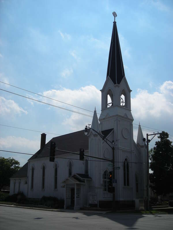 First Church of Lombard.  Lombard, Illinois.  National Register of Historic Places.