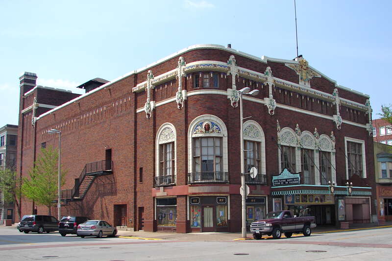 Fort Armstrong Theatre on the NRHP since May 23, 1980. At 1826 3rd Ave., Rock Island, Illinois/  Next to the Fort Armstrong Hotel also on the NRHP.	Art Deco movie palace that opened in 1920.