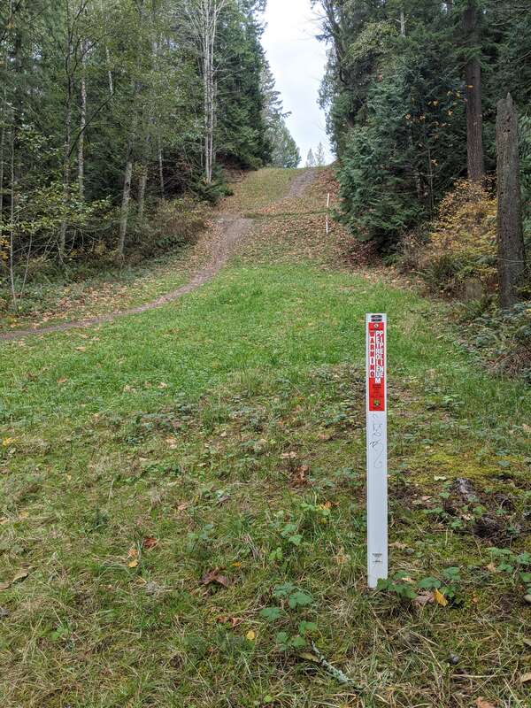 A gasoline pipeline approaching Whatcom Creek, below Iowa Drive, Bellingham, Washington
