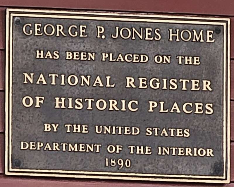 National Register of Historic Places plaque for the George P. Jones Home in Findlay, Ohio