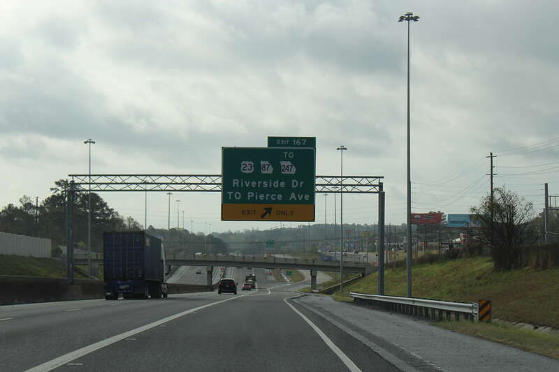 Georgia Interstate 75 SB Exit 167, Macon, Bibb County, Georgia