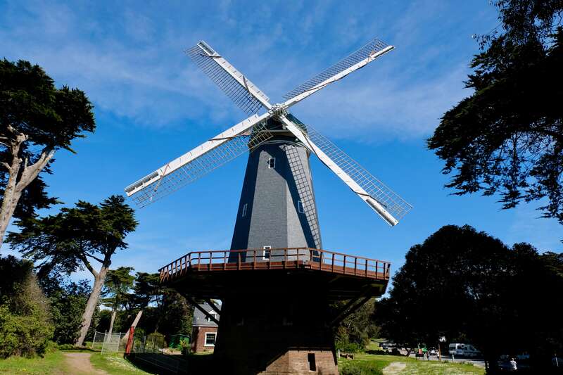 Murphy Windmill in San Francisco's Golden Gate Park in March 2018