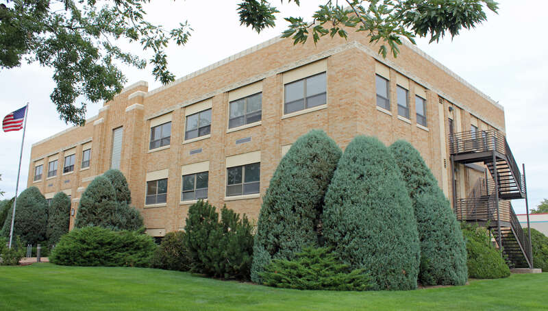 The Greeley Junior High School or School District 6 Administration Building, located at 811 15th Street in Greeley, Colorado. The property, now condominiums, is listed on the National Register of Historic Places.