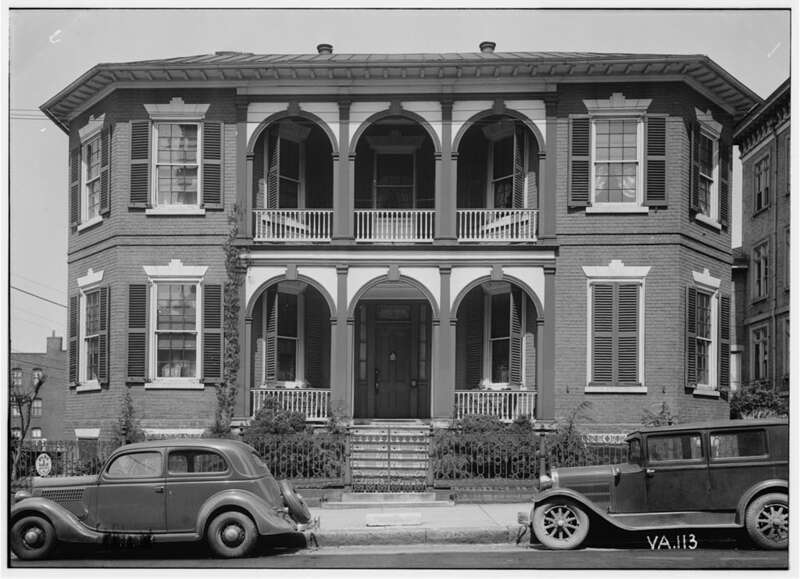 HABS photography of the Hancock-Wirt-Caskie House in Richmond, Virginia