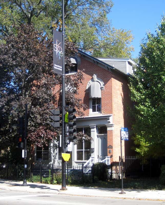 The Harrer Building in Skokie (1874). It was built as the Harrer Meat Market for what was then the settlement of Niles Center. It served in this role until 1915, when it became a warehouse for Charles Hengesch's general store. Michael Harrer, who