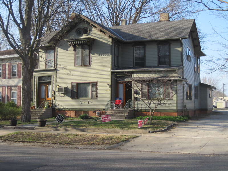 The Horace S. McCurdy House in the East Grove Street District–Bloomington (1877).