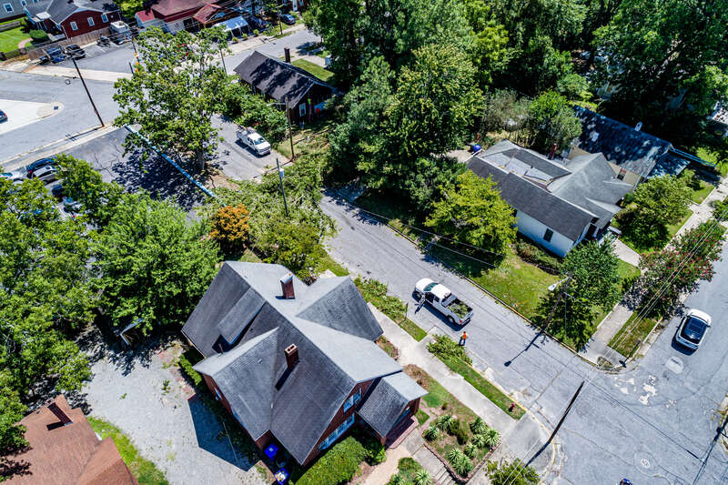 Public Works crews remove fallen trees and storm debris following Hurricane Isaias on Tuesday, August 4, 2020.  As of noon on Wednesday, August 5, only one street remains closed due to tree removal.