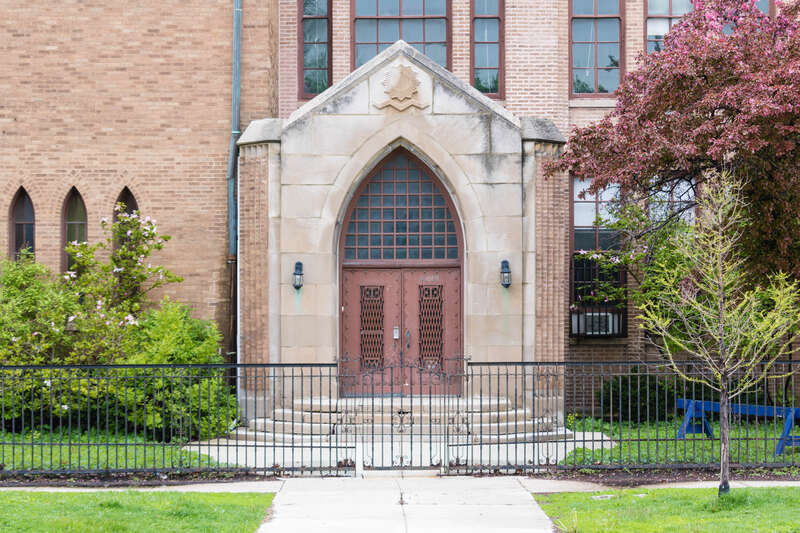 Immaculata High School, a former Roman Catholic girls' high school, 1921-1981. Chicago, Illinois.