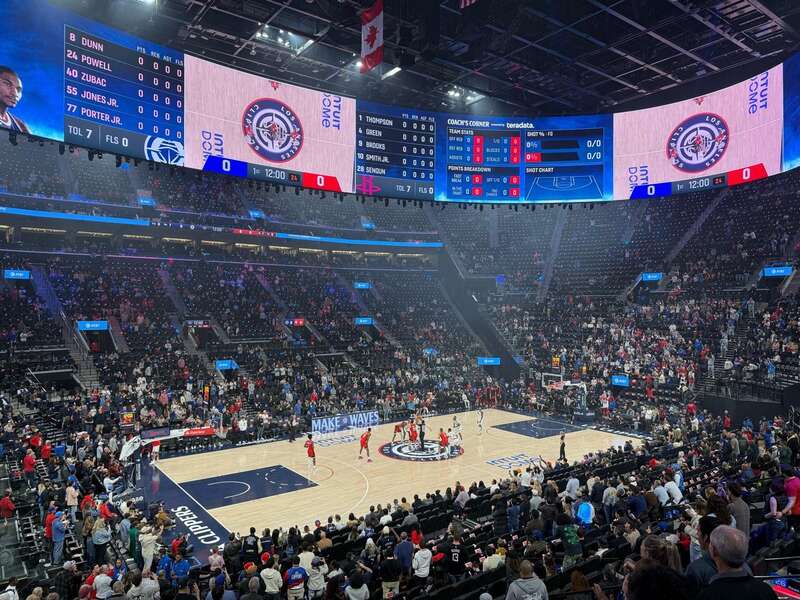 Intuit Dome during a game between the Los Angeles Clippers and Houston Rockets