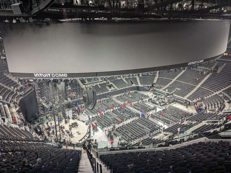 Layout of the Intuit Dome for concerts and performances