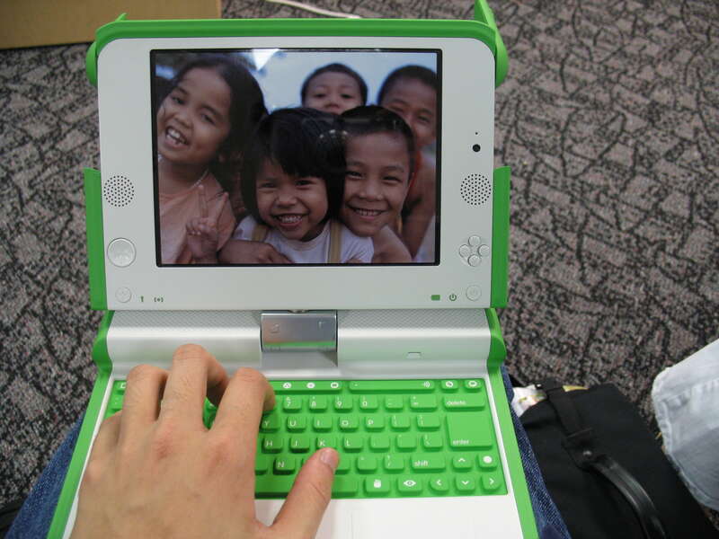 This is a hardware prototype for the One laptop per child (OLPC) project.