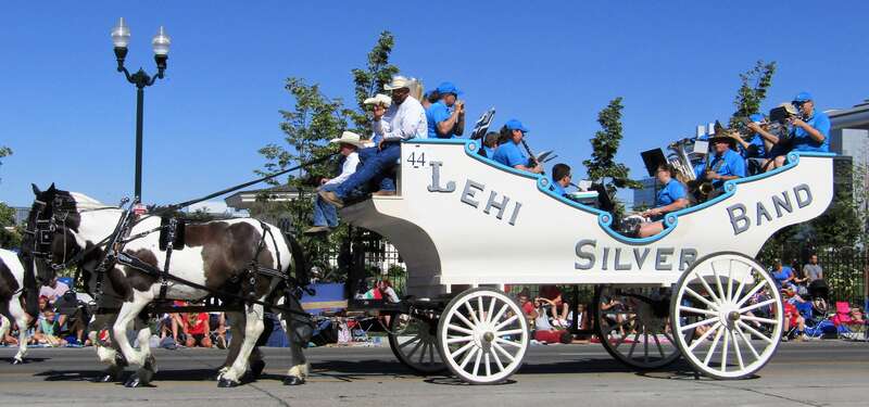 Lehi Silver Band performing at the Freedom Festival Grand Parade.