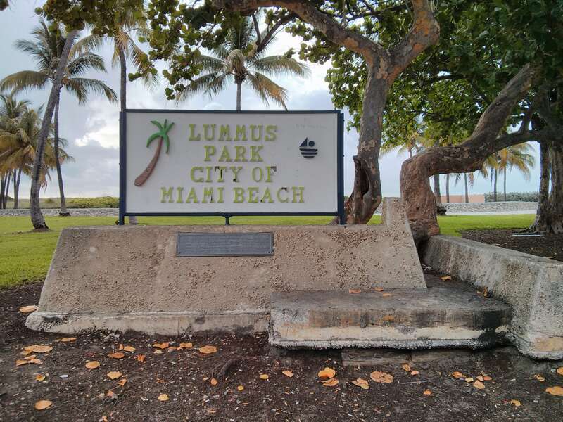 Lummus Park, Miami Beach: sign
