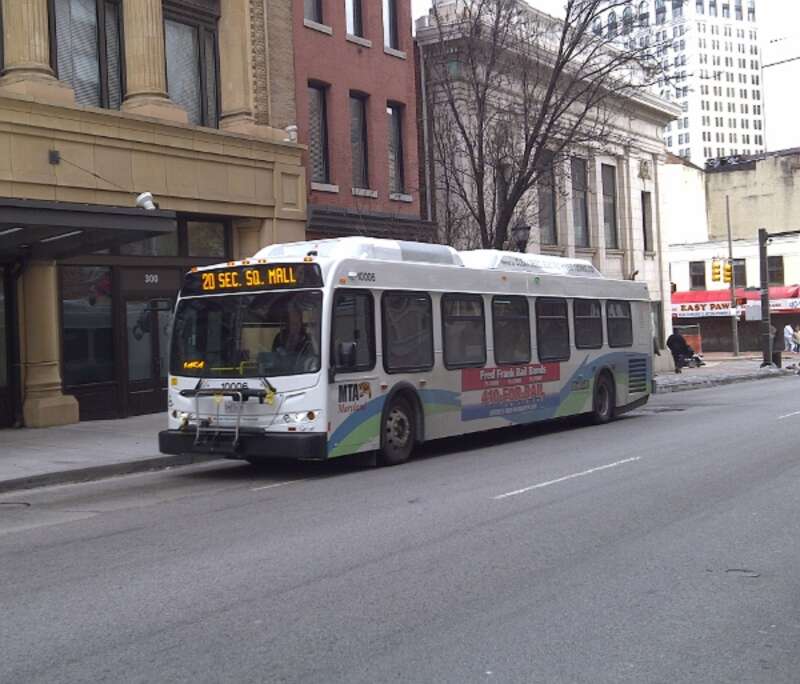 MTA Maryland New Flyer DE40lLFR #10006 on the #20 Line.