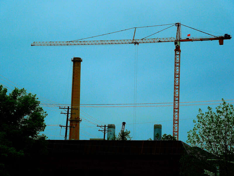 Maxi MD Range Crane and Charter Street plant Smoke Stack