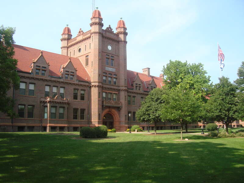 Shilling Hall formerly known as the Liberal Arts Building, at Millikin University, a four year, private university located in Decatur, Illinois.