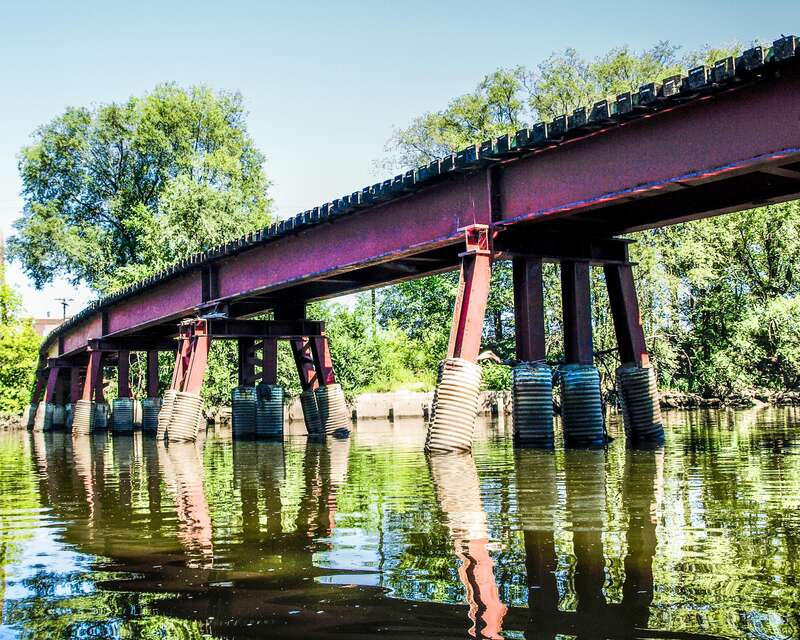 Bergen County Shortcut Railroad Bridge over the Passaic River, Passaic - Garfield, New Jersey