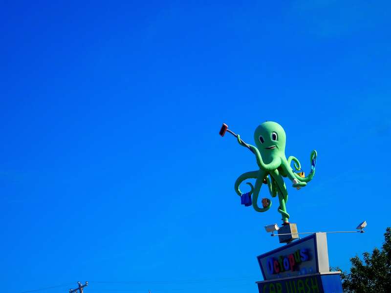 Octopus Car Wash Statue