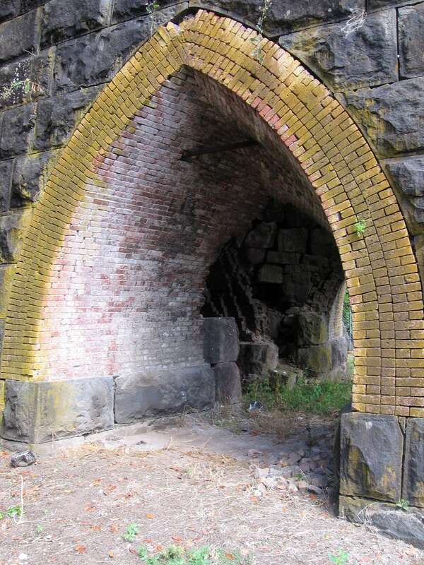 Ruins of the 19th century Oregon Iron furnace, George Rogers Park, Lake Oswego OR