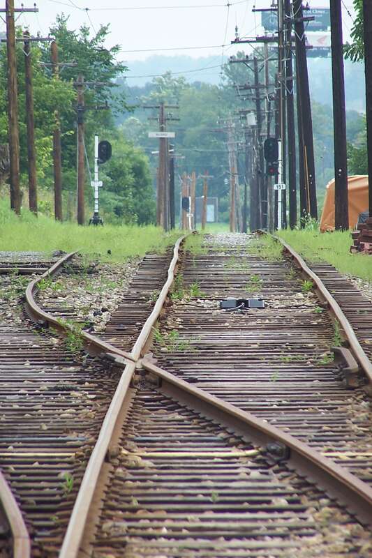 A section of the "right of way" of the PA trolley Museum