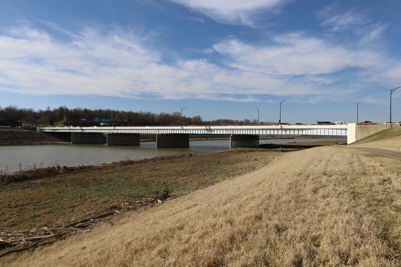 Pershing Avenue Bridge over the Great Miami River in Hamilton, Ohio in 2022